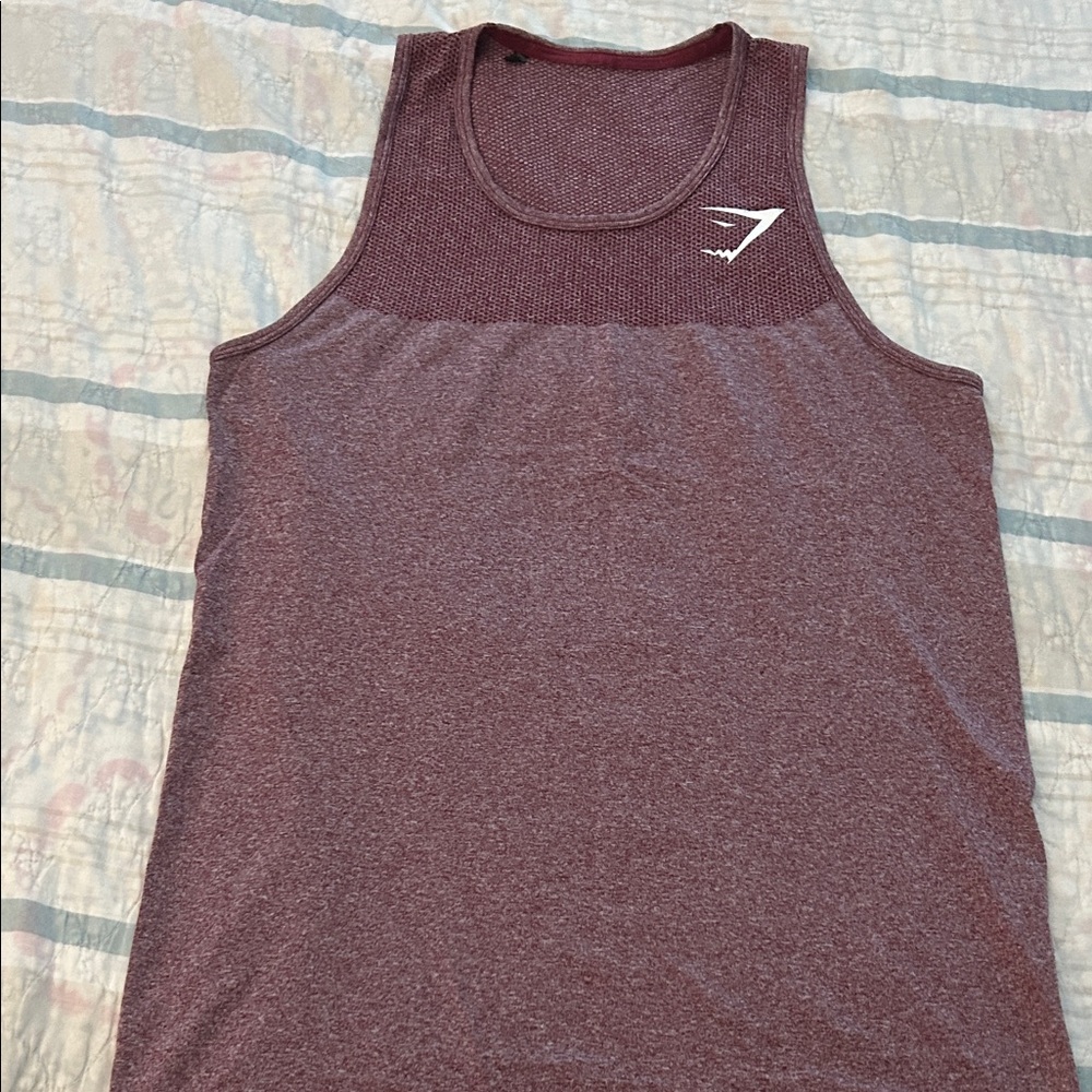 Gymshark Men's Maroon Tank Top